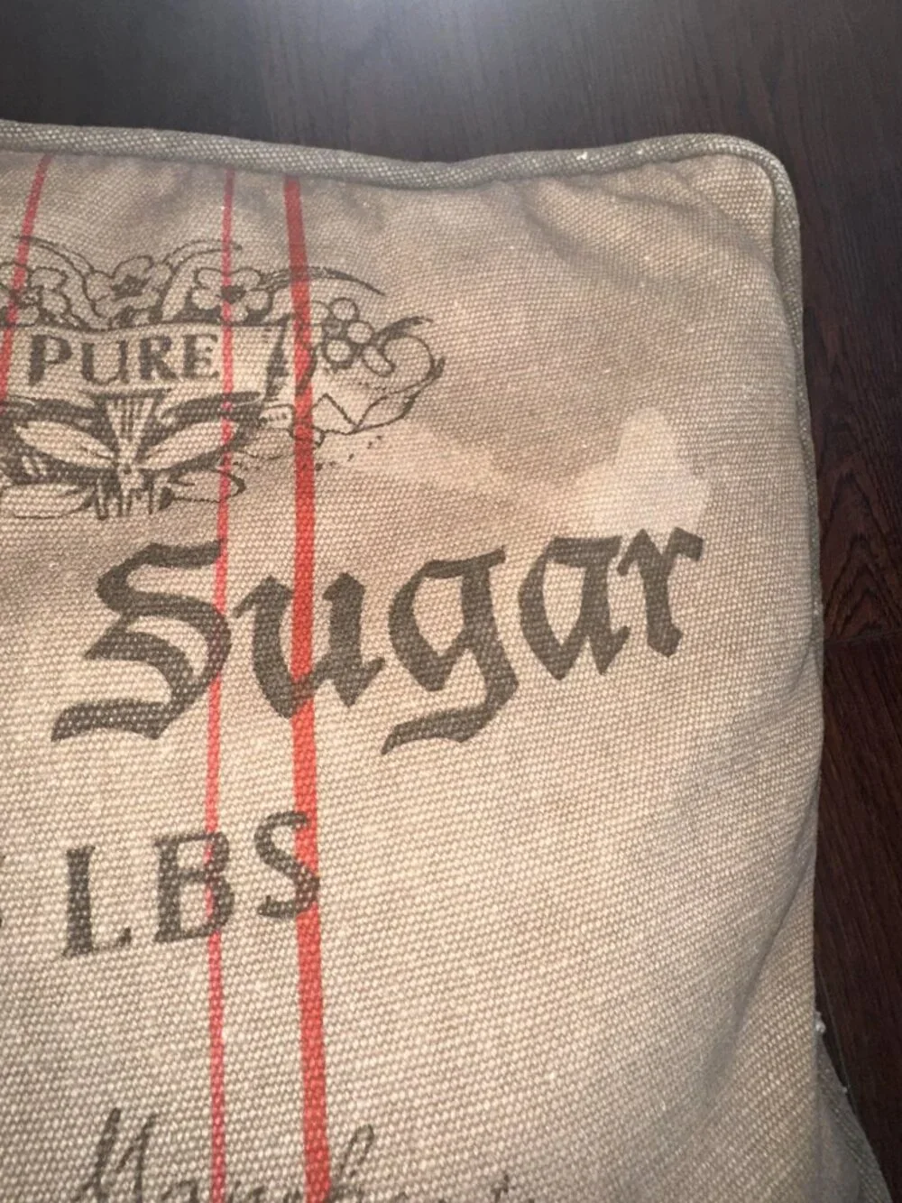 Privet House at Target Vintage Cane Sugar Feed Sack Throw Pillow Cushion